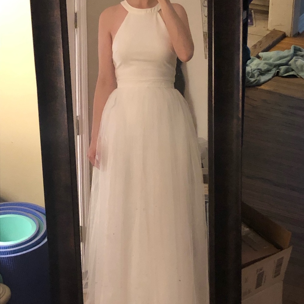 MEGHAN MARKLE RECEPTION DRESS W/ OVERSKIRT